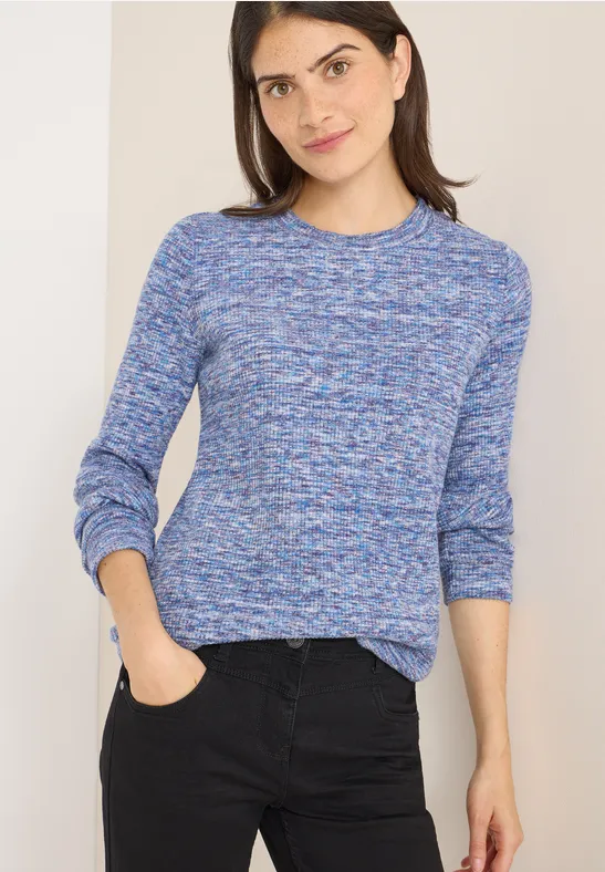 T-shirt à côtes doux et mélangé null