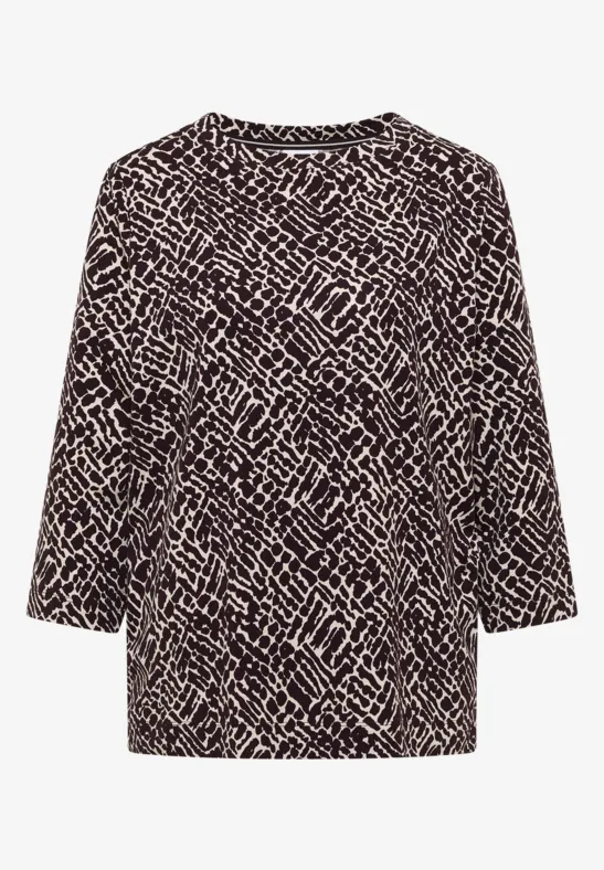 Shirt mit Minimal Print eggplant red