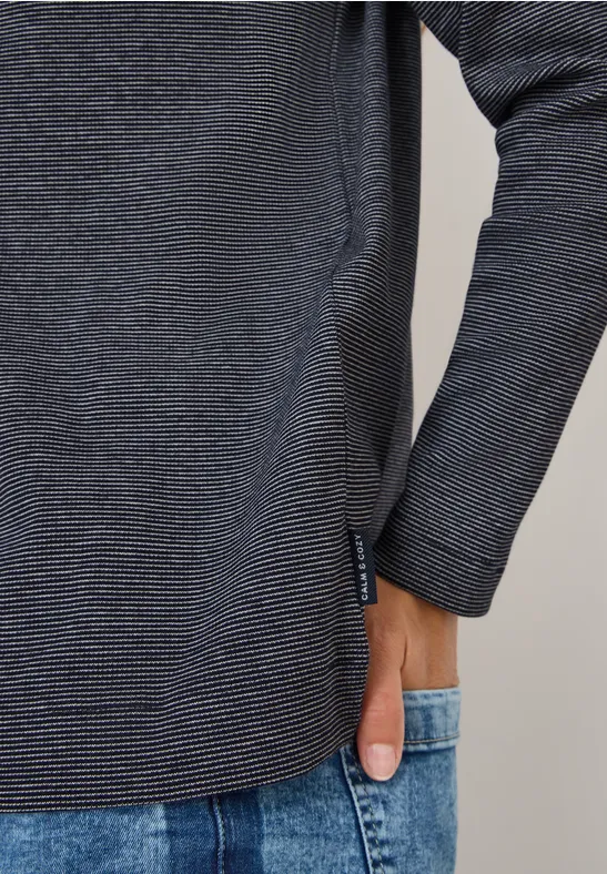 Shirt mit feinen Streifen urban dark blue