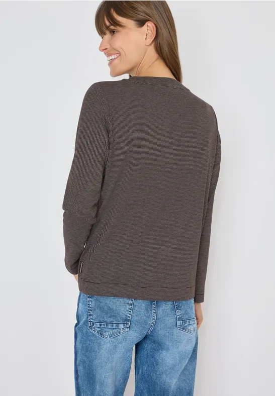 Shirt met fijne strepen null