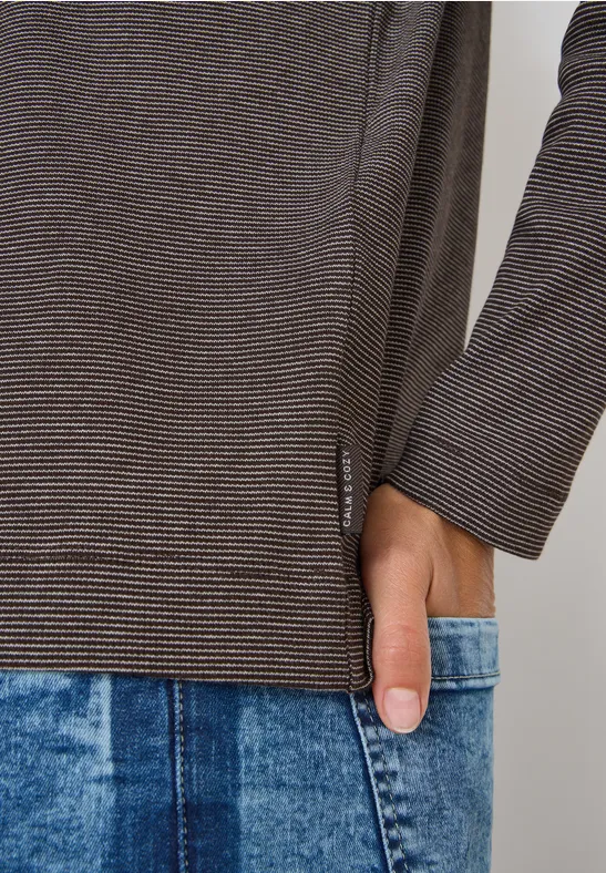 Shirt met fijne strepen null