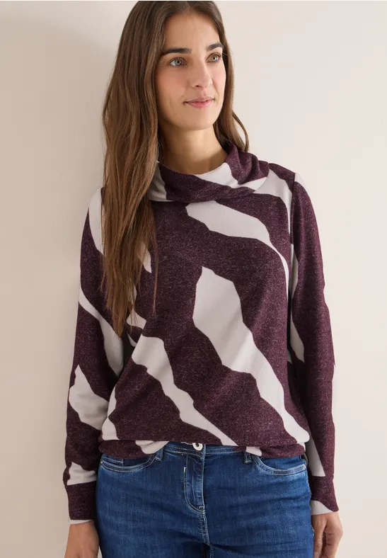Gezellig shirt met patroon null