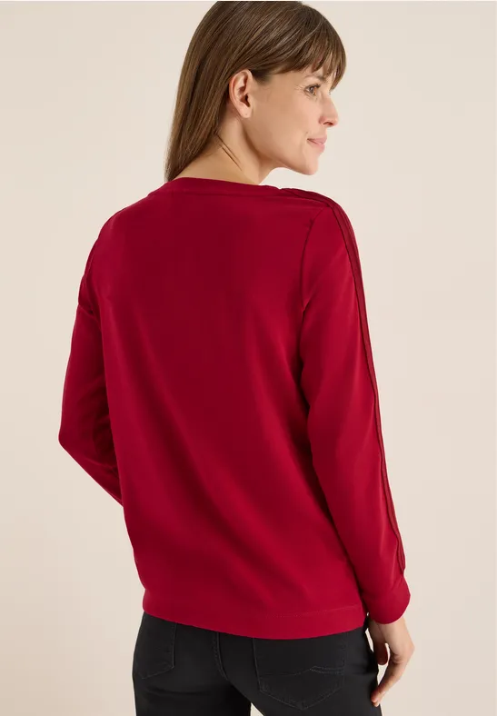Shirt met gallonstrepen beaujolais red