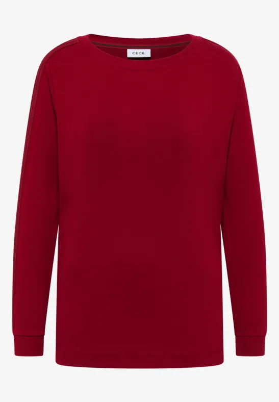 Shirt met gallonstrepen beaujolais red