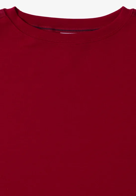 Shirt met gallonstrepen beaujolais red