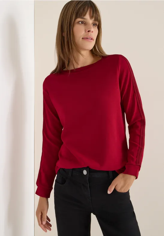 Shirt met gallonstrepen beaujolais red