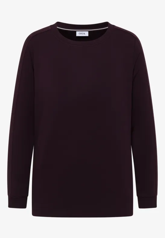 Shirt met gallonstrepen eggplant red