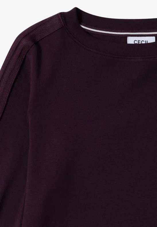 Shirt met gallonstrepen eggplant red