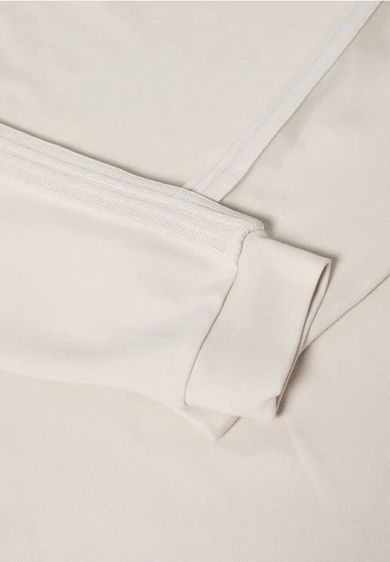 Shirt met gallonstrepen light greige