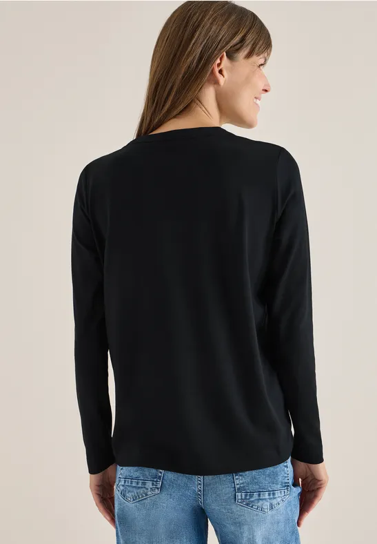 Shirt im Tunika-Look Black