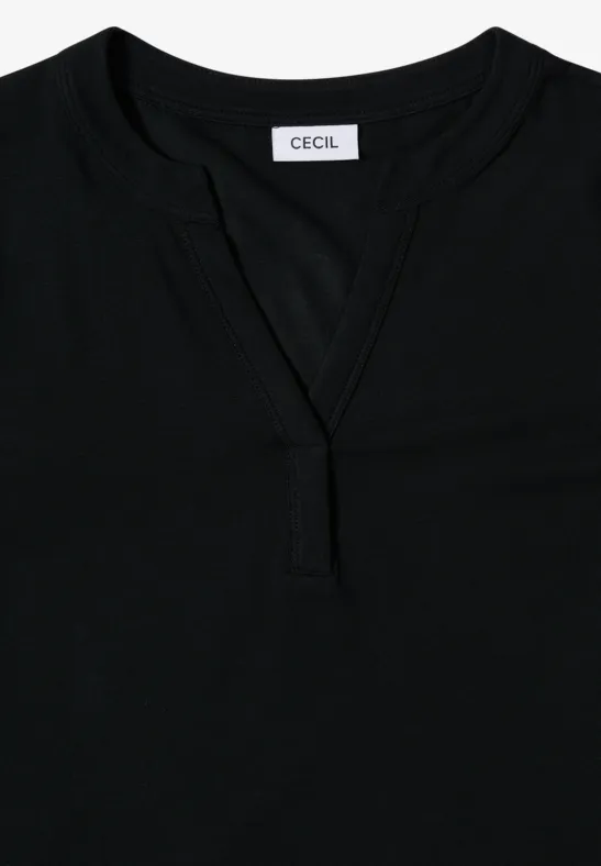 Shirt im Tunika-Look Black