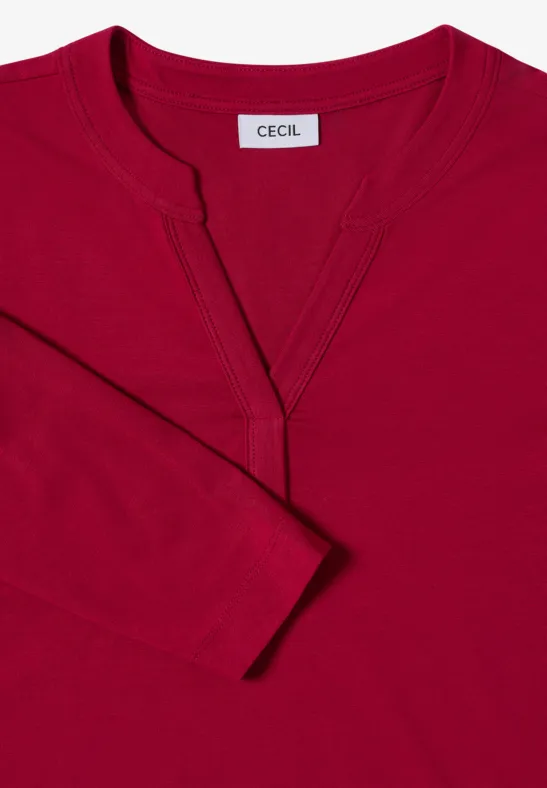 T-shirt au look tunique beaujolais red