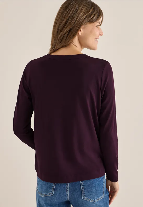 Shirt im Tunika-Look eggplant red
