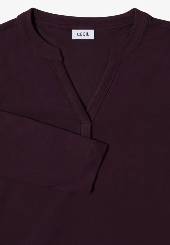 Shirt im Tunika-Look eggplant red