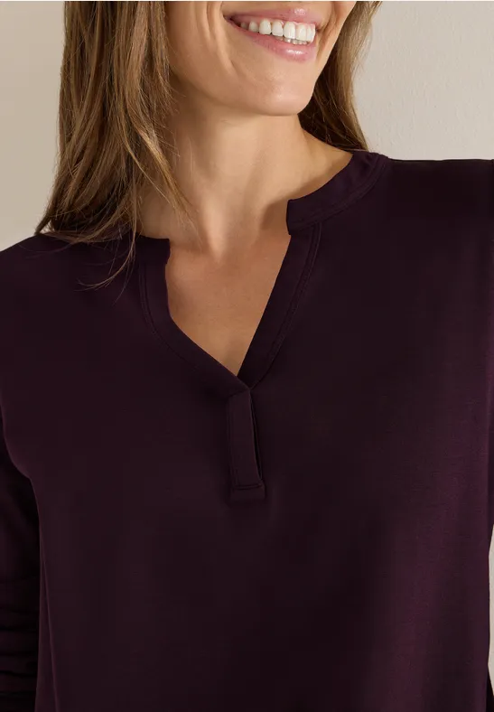 Shirt im Tunika-Look eggplant red