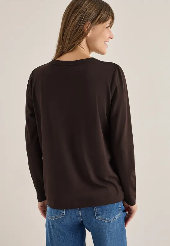 T-shirt au look tunique tartufo brown