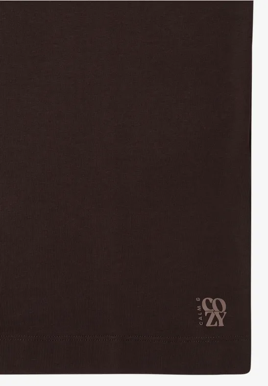 T-shirt au look tunique tartufo brown