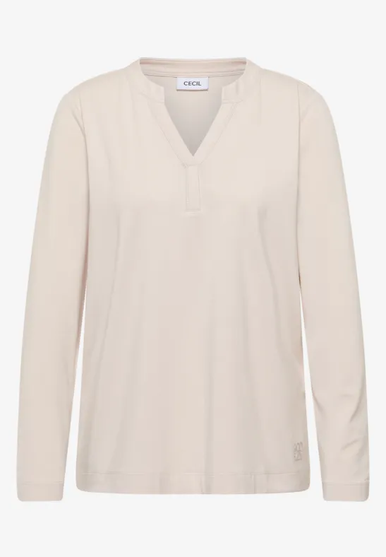 Shirt im Tunika-Look light greige