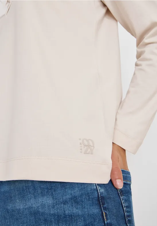 Shirt im Tunika-Look light greige