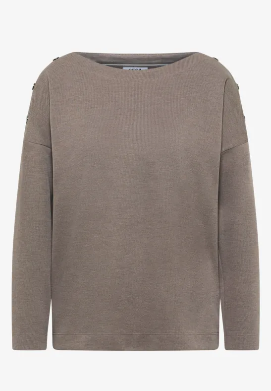 Softes Melange Shirt chocolate mousse melange
