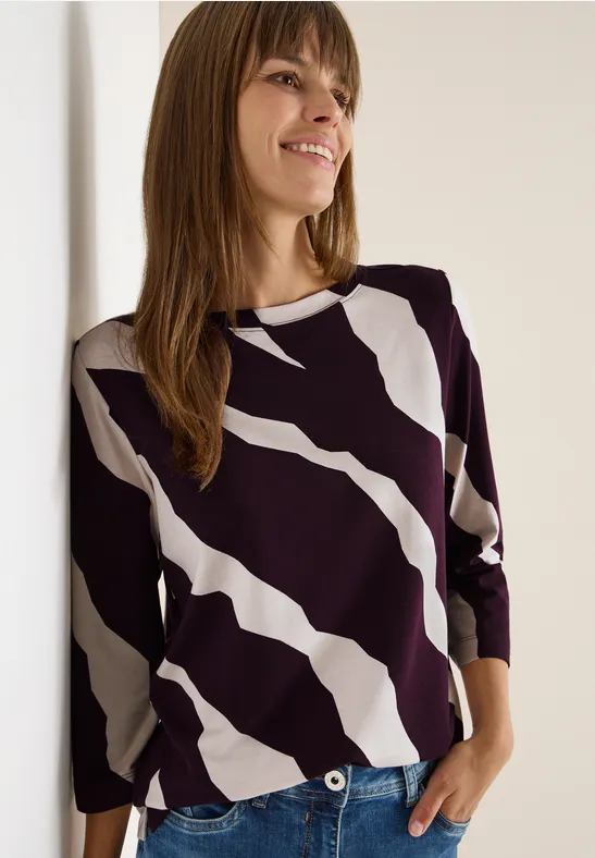Gemustertes Shirt eggplant red
