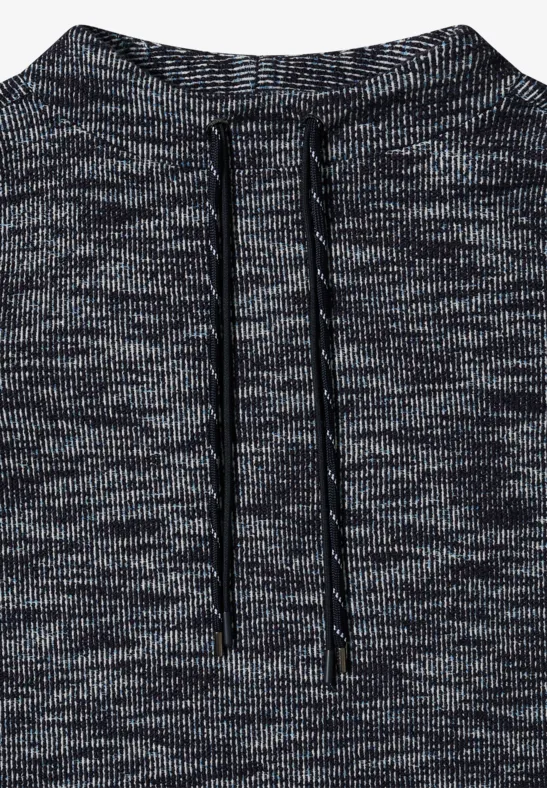 Funnelneck Strukturshirt urban dark blue
