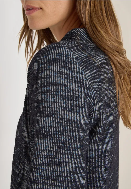 Funnelneck Strukturshirt urban dark blue