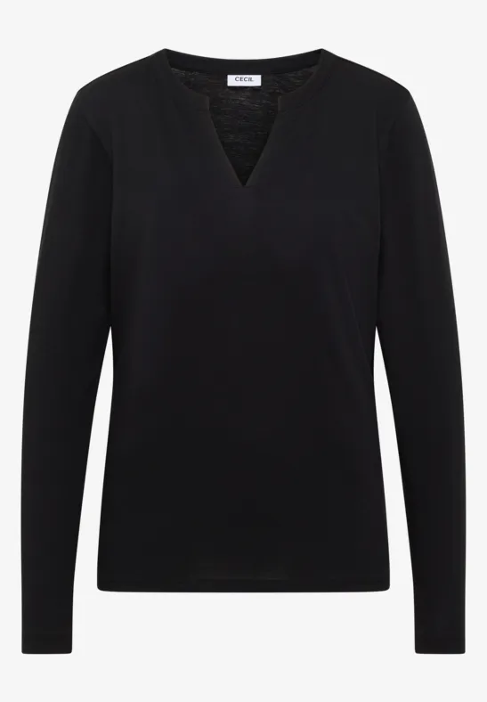 Shirt im Tunika-Look Black