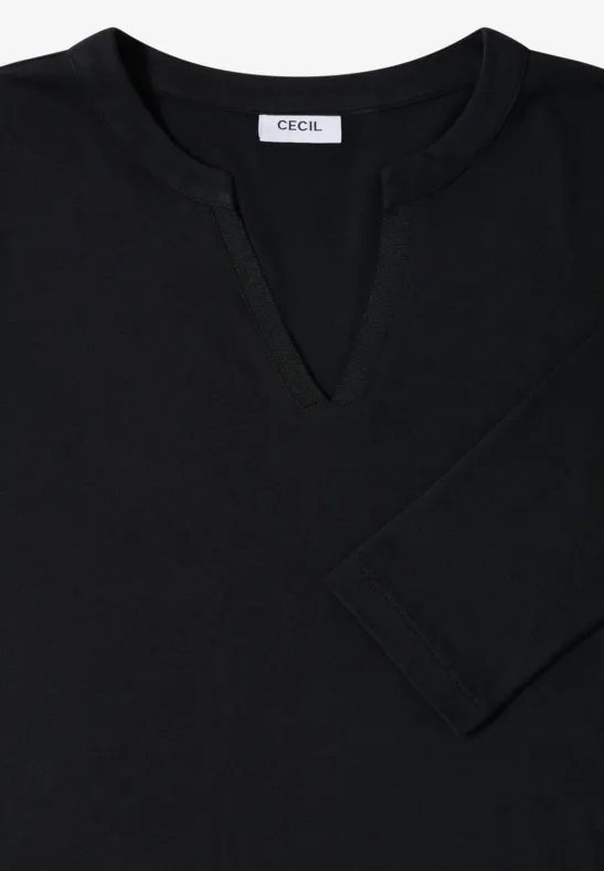 Shirt im Tunika-Look Black