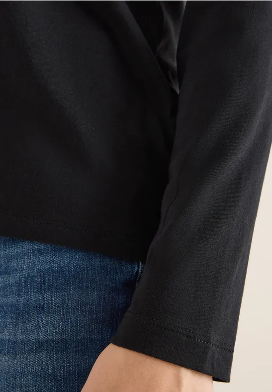 Shirt im Tunika-Look Black