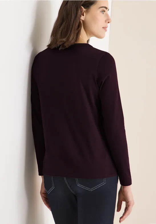 Koszula o wyglądzie tuniki eggplant red