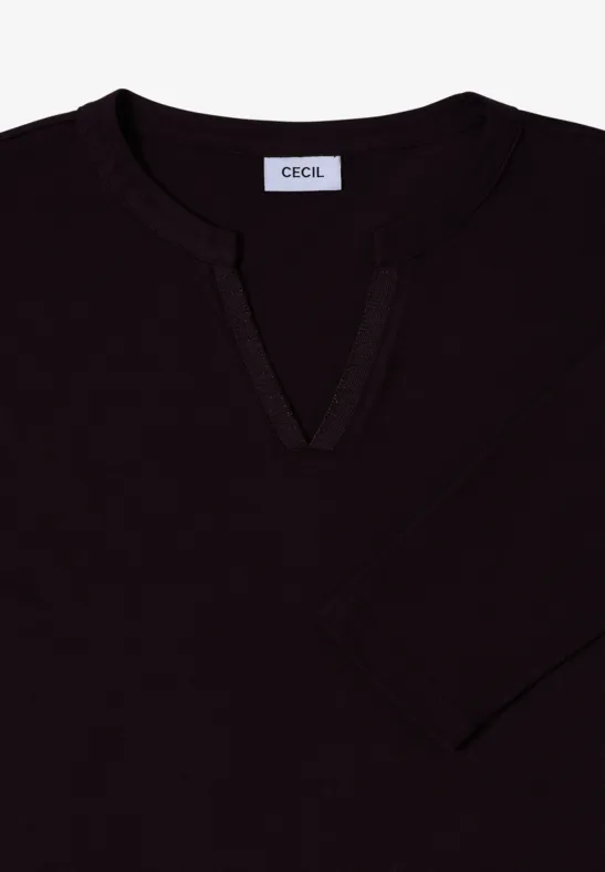 Koszula o wyglądzie tuniki eggplant red