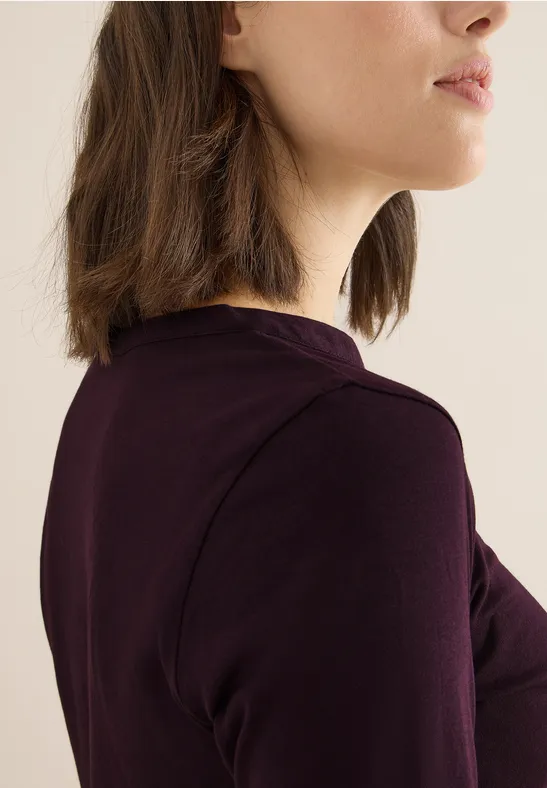 Koszula o wyglądzie tuniki eggplant red