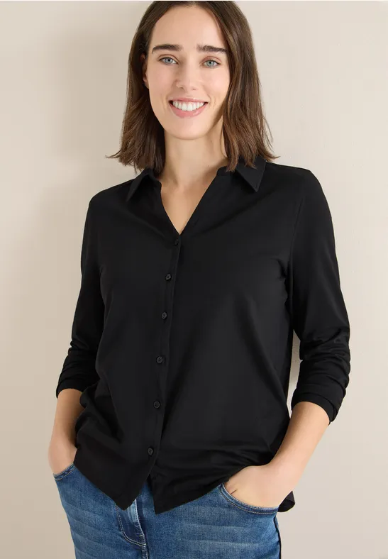 Shirt mit Hemdkragen Black