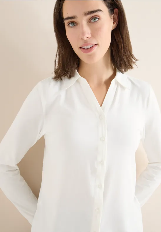 Shirt mit Hemdkragen vanilla white