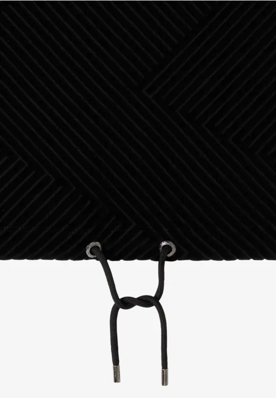 T-shirt structuré avec col funnel Black