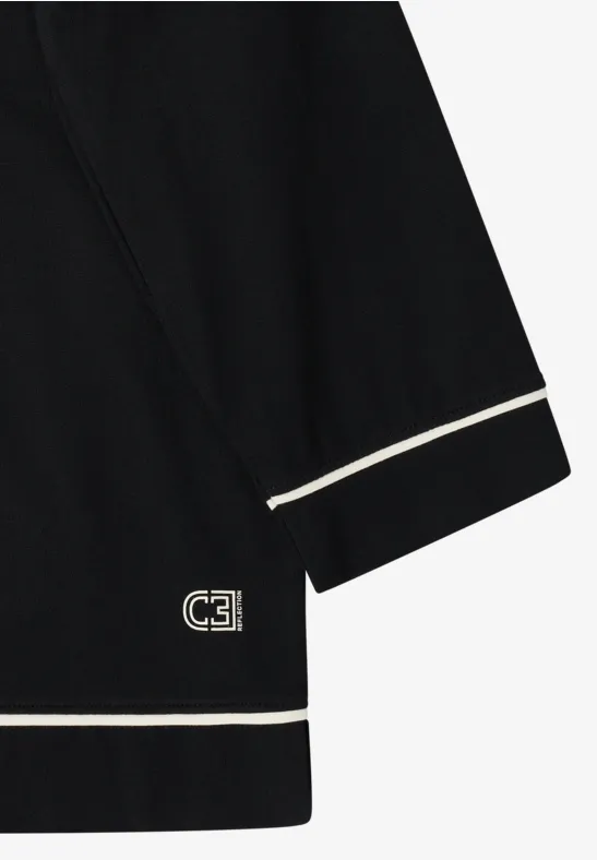 Shirt met contrastdetail Black