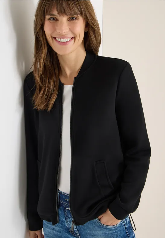 Softe Piquée Jacke Black