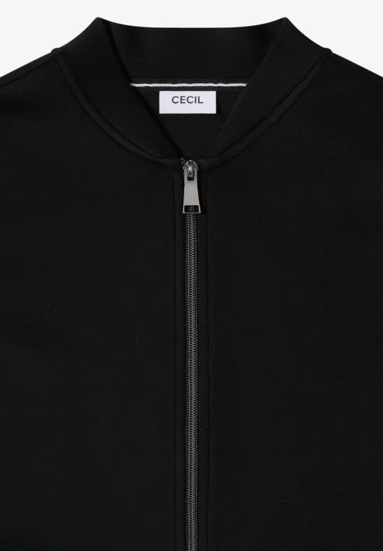 Softe Piquée Jacke Black