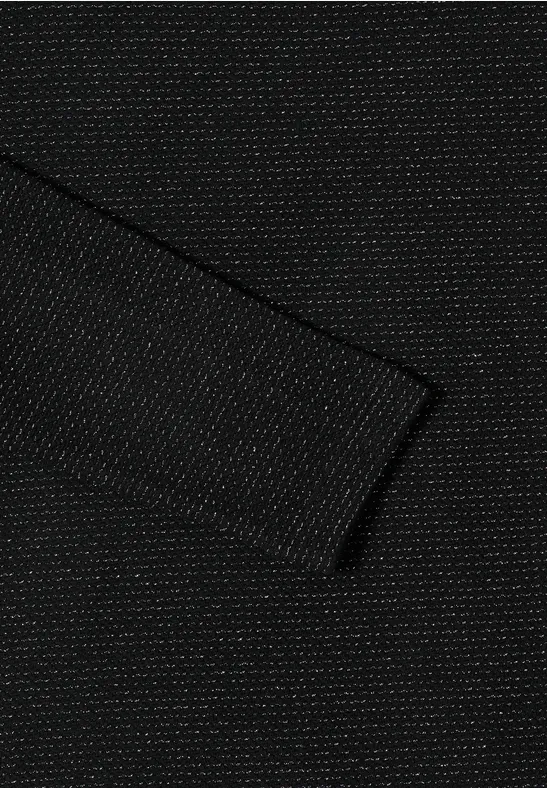 Glitzer Strukturshirt Black
