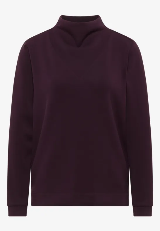 Koszula z dużym kołnierzem eggplant red