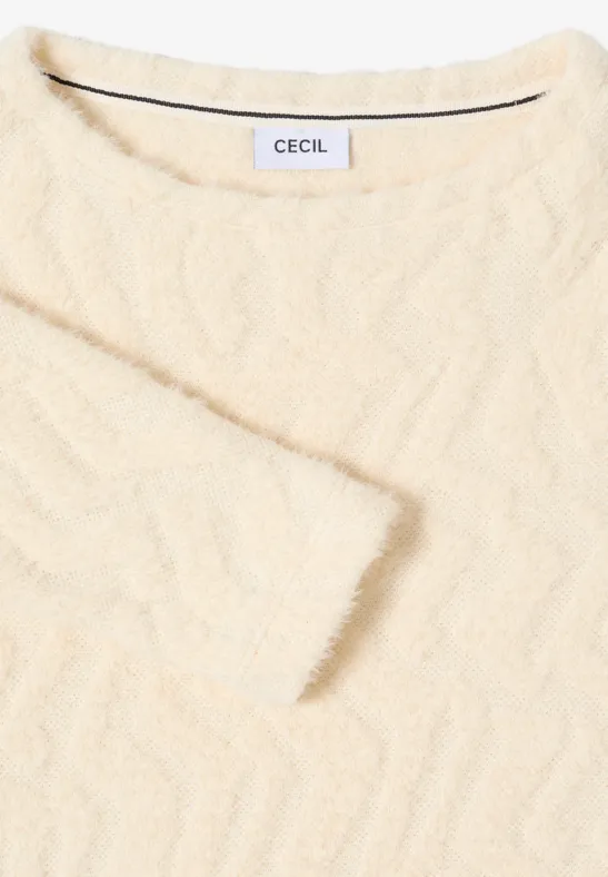 Federgrarn Jacquard Shirt creamy white