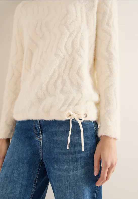 Federgrarn Jacquard Shirt creamy white