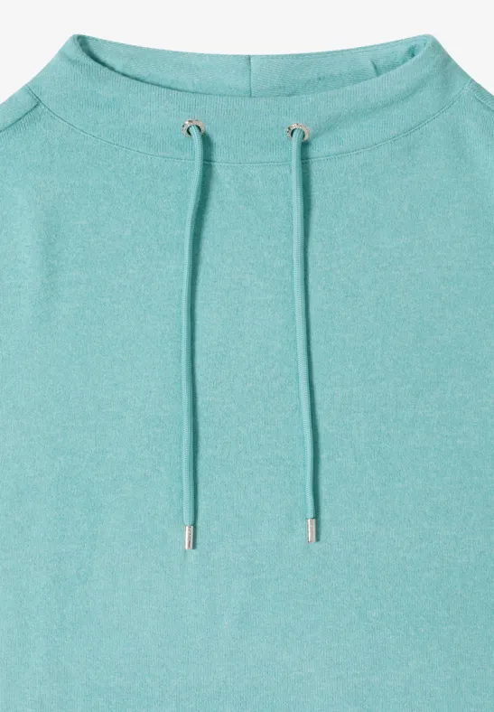Cosy Melange Langarmshirt foam blue melange