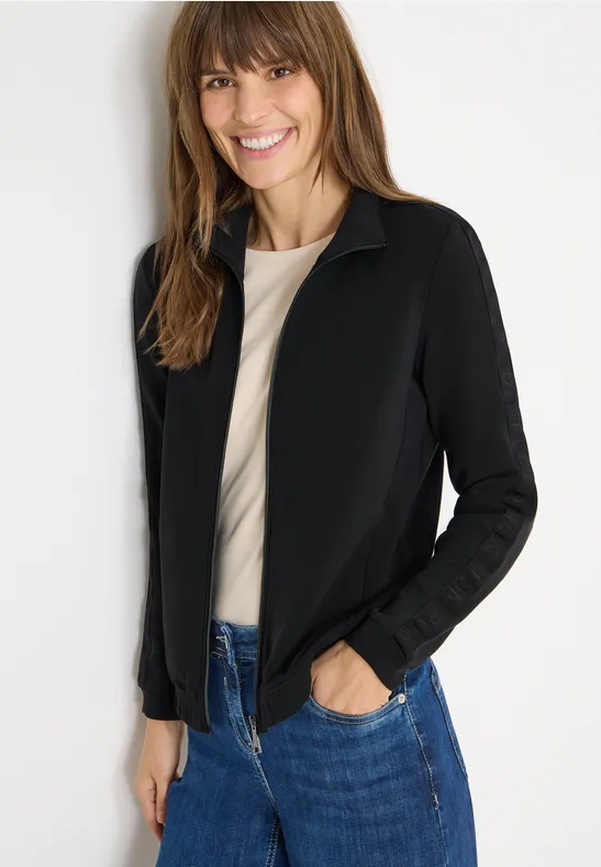 Softe Jacke mit Tapedetail Black