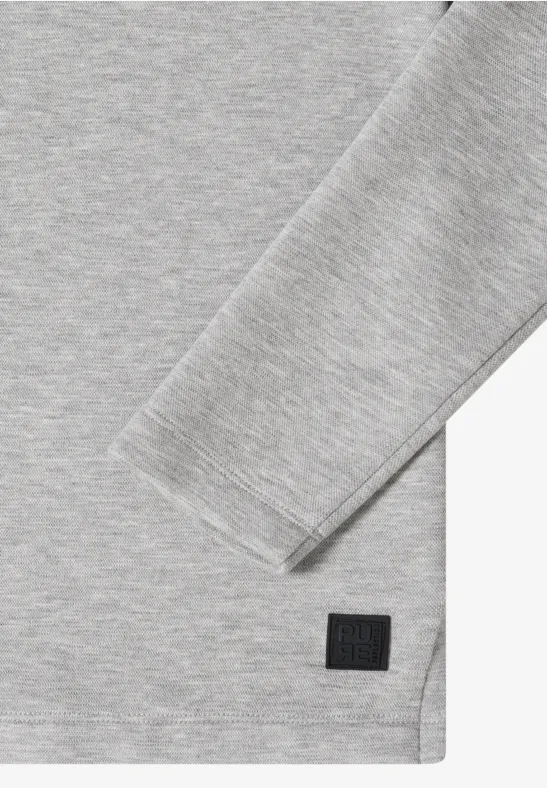 Softes Piquée Shirt luna grey melange