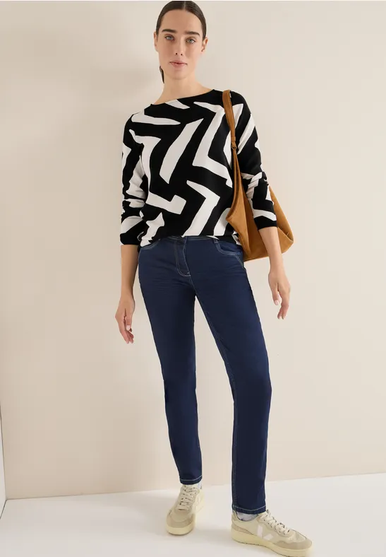 Ottoman Shirt mit Muster light greige