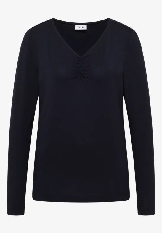 T-shirt basique avec fronces urban dark blue