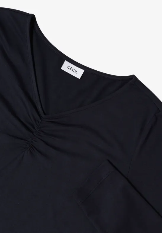 T-shirt basique avec fronces urban dark blue