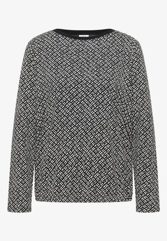 Gemustertes Shirt light greige